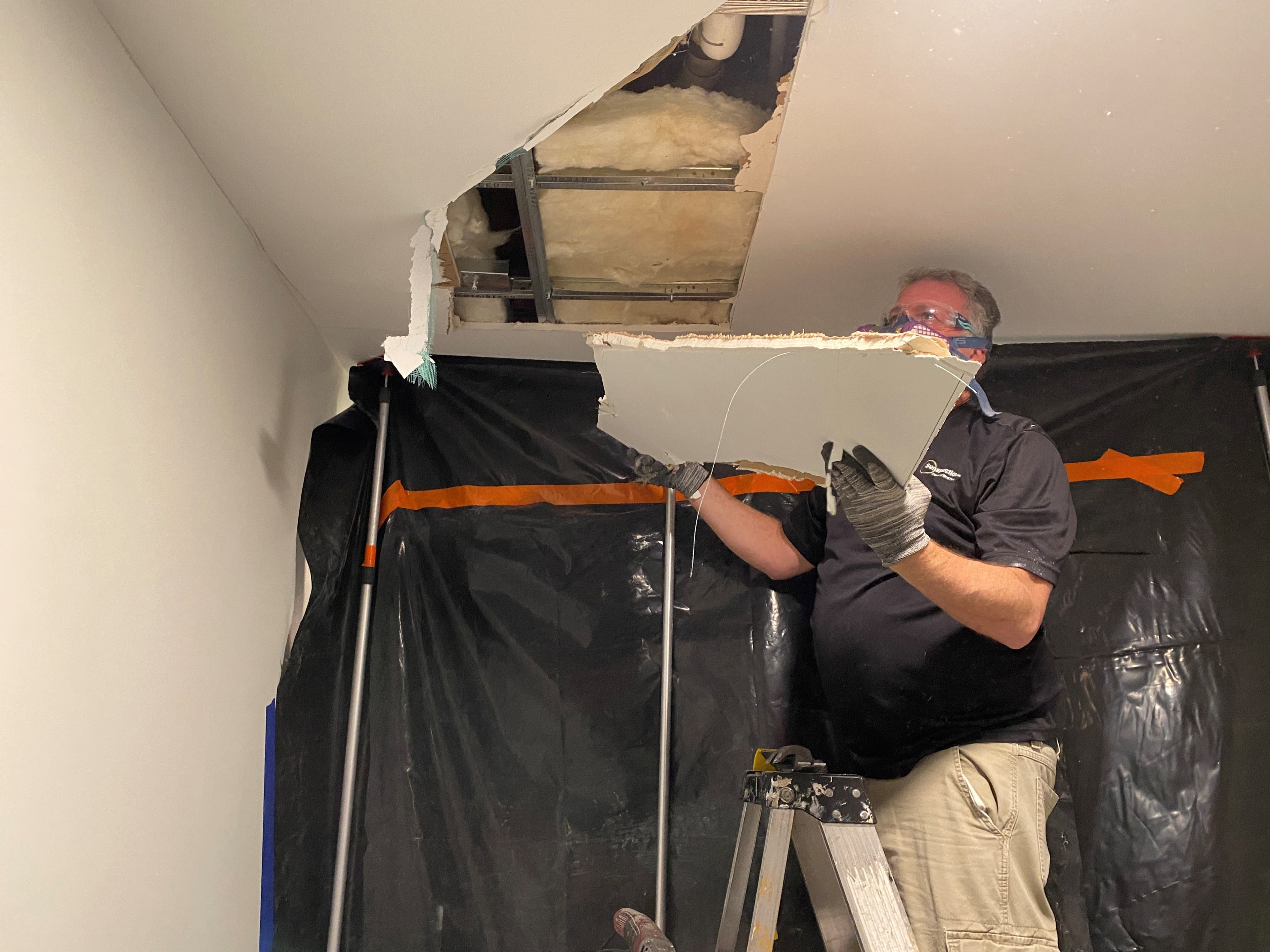 Greg Strump performing mold remediation